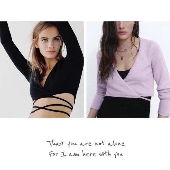 ZARA Light purple Knit wrap top (jacket/cardigan) - Picture 4 of 10